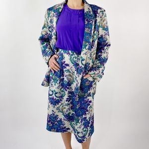💥BLACK FRIDAY BOGO FREE EVERYTHING💥 70s Cintage paisley blazer and skirt suit